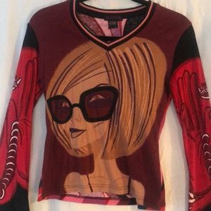 Long sleeve retro shirt